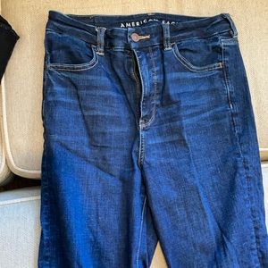 AE dark blue skinny jeans